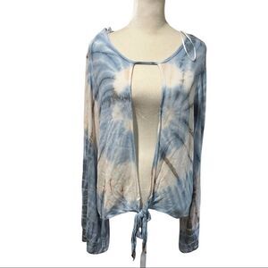 NWT Sage tie dye  open middle top size Large